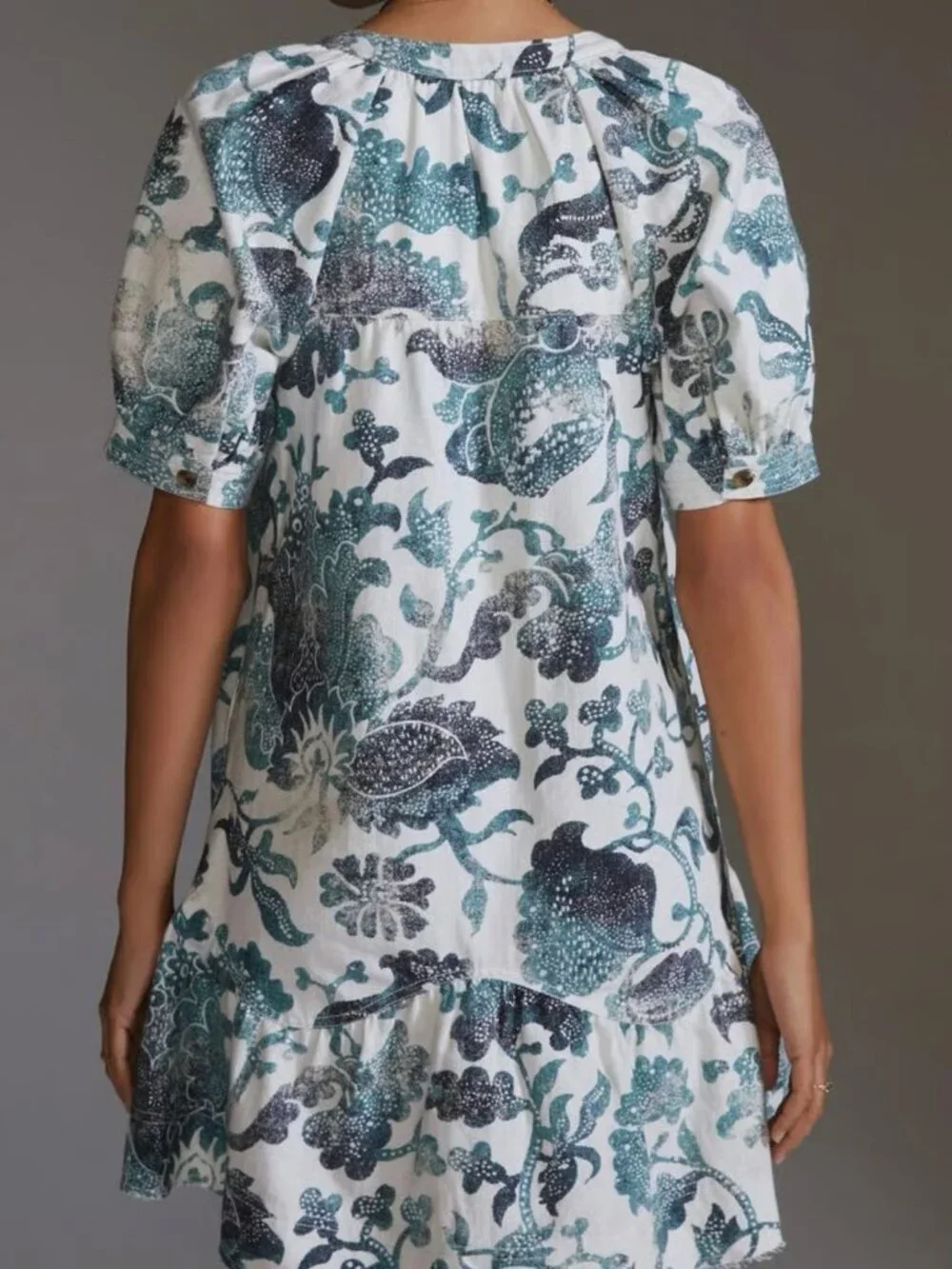 Anthropologie Pilcro Linen Blend Button-Front Mini Dress Size 1X 38483